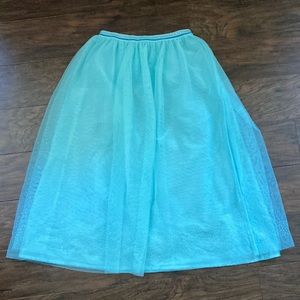 Long blue skirt